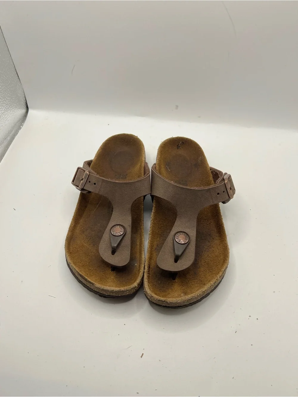 Birkenstock Brown Kids Toe-Post Sandals with Adjustable Strap